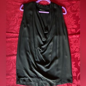 COPY - JOSEPH- Black Sleeveless Blouse Draped Neck